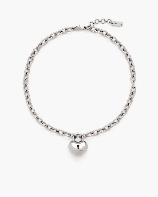 The Heart Balloon Necklace Light Antique Silver Marc Jacobs