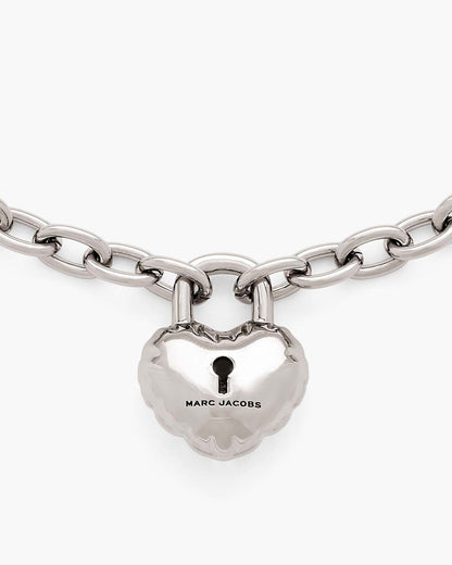 The Heart Balloon Necklace Light Antique Silver Marc Jacobs