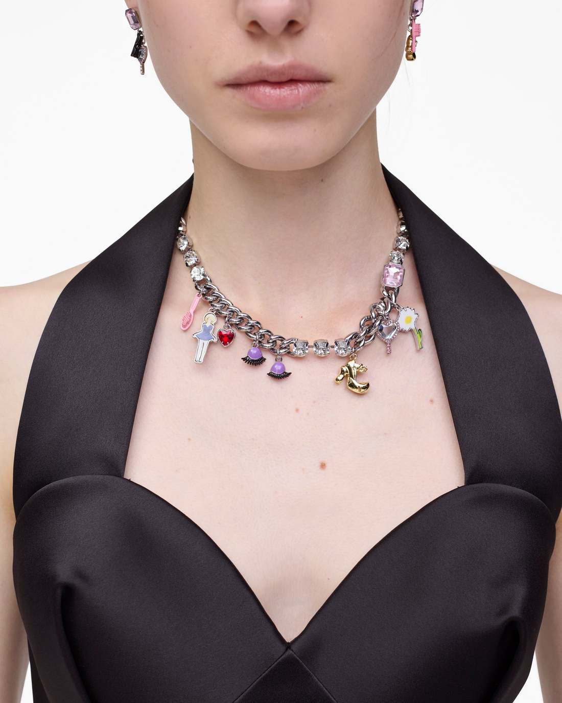 The Dollhouse Charm Necklace Silver/Multi Marc Jacobs