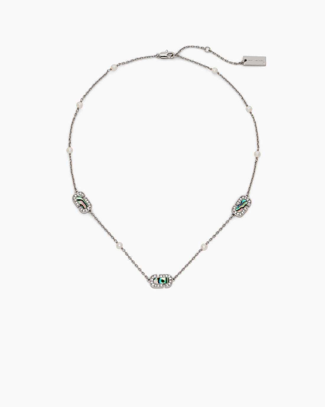 The J Marc Luxe Station Necklace Silver/Crystal Marc Jacobs