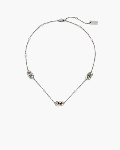 The J Marc Luxe Station Necklace Silver/Crystal Marc Jacobs