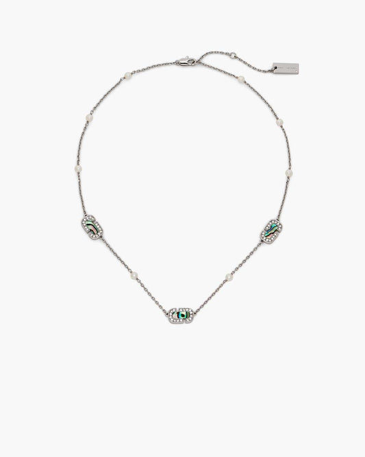 The J Marc Luxe Station Necklace Silver/Crystal Marc Jacobs