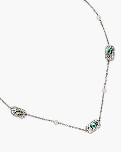 The J Marc Luxe Station Necklace Silver/Crystal Marc Jacobs