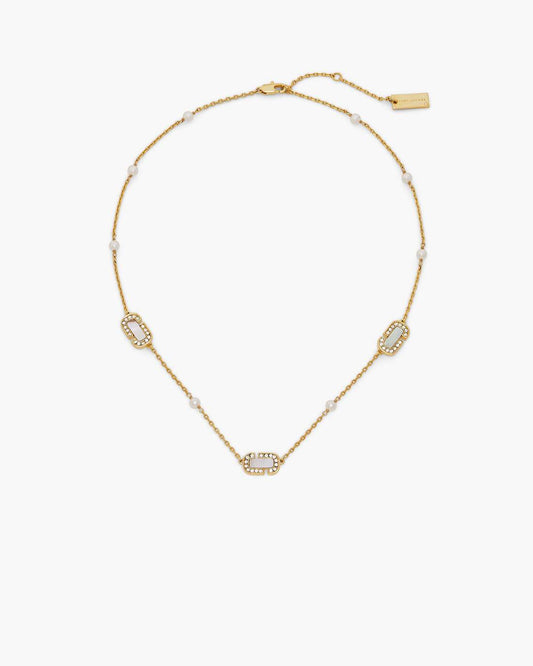 The J Marc Luxe Station Necklace Gold/Crystal Marc Jacobs