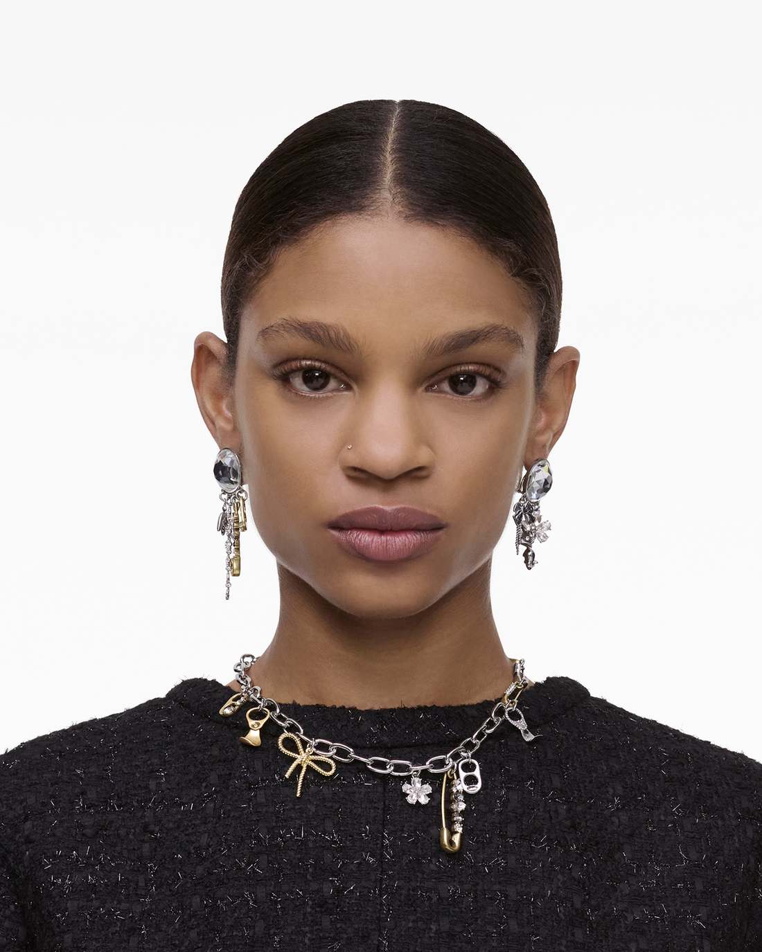 The Grunge Glam Charm Necklace Gold/Silver Marc Jacobs