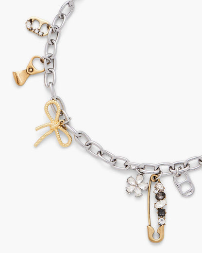 The Grunge Glam Charm Necklace Gold/Silver Marc Jacobs