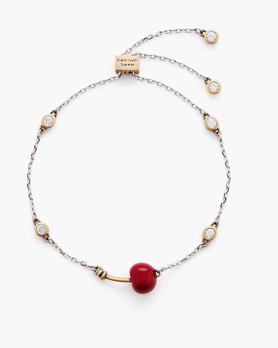 The Cherry Slider Bracelet Silver/Red Marc Jacobs
