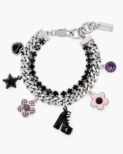 The Mini Icon Dot Charm Bracelet Silver/Multi Marc Jacobs