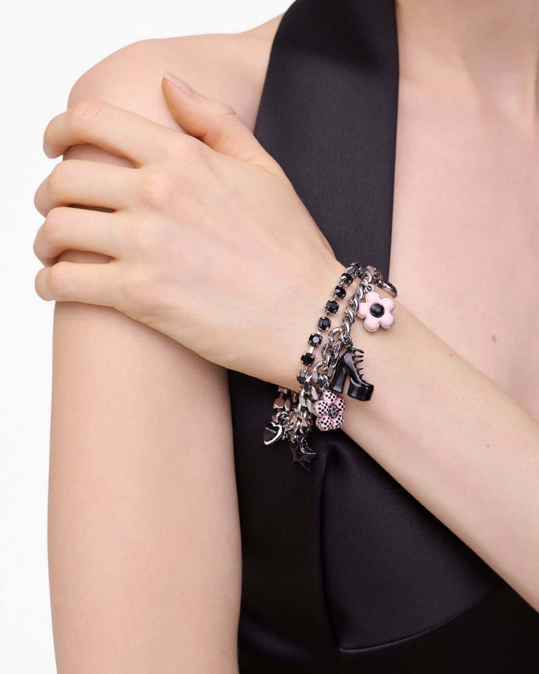 The Mini Icon Dot Charm Bracelet Silver/Multi Marc Jacobs