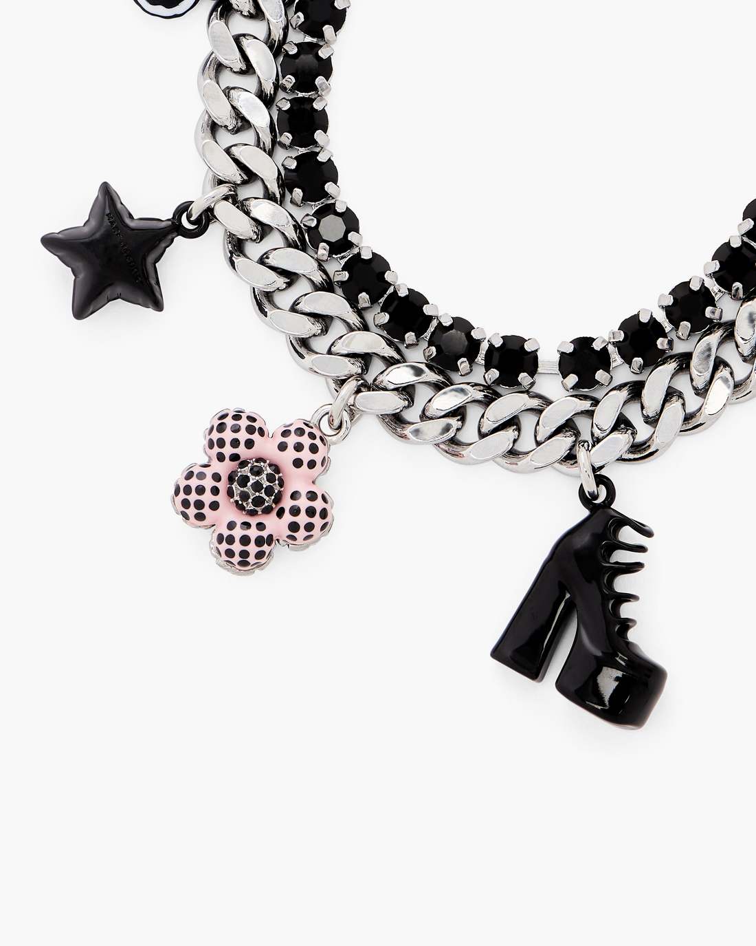 The Mini Icon Dot Charm Bracelet Silver/Multi Marc Jacobs