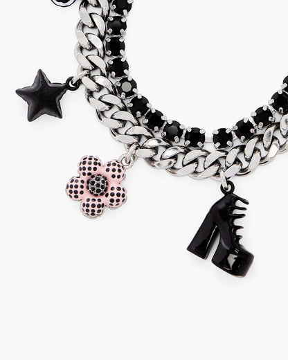 The Mini Icon Dot Charm Bracelet Silver/Multi Marc Jacobs