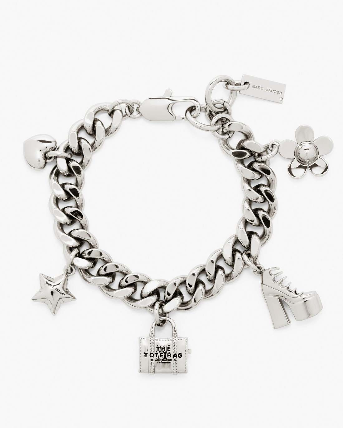 The Mini Icon Charm Bracelet Light Antique Silver Marc Jacobs