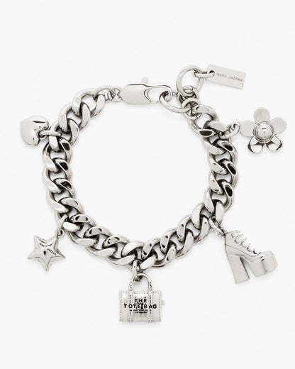 The Mini Icon Charm Bracelet Light Antique Silver Marc Jacobs