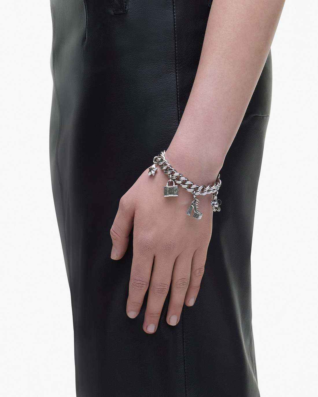 The Mini Icon Charm Bracelet Light Antique Silver Marc Jacobs