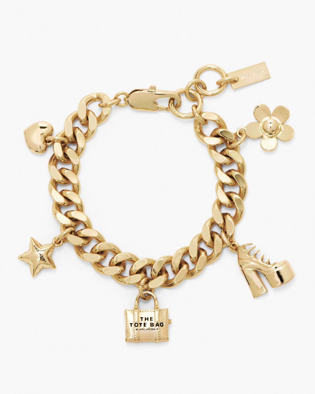 The Mini Icon Charm Bracelet Light Antique Gold Marc Jacobs