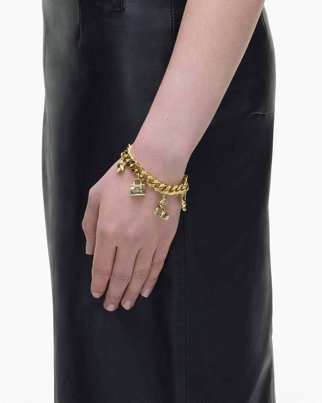The Mini Icon Charm Bracelet Light Antique Gold Marc Jacobs