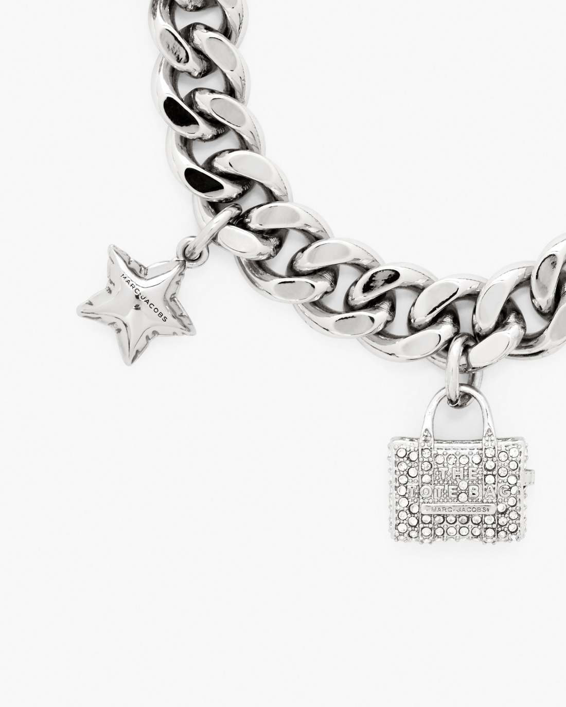 The Pave Mini Icon Charm Bracelet Silver/Crystal Marc Jacobs