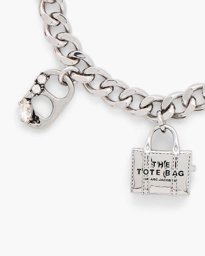 The Sticker Charm Bracelet Silver Multi Marc Jacobs