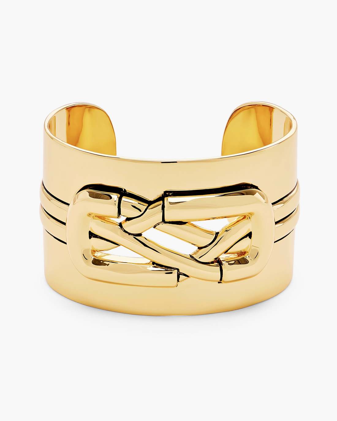 The Dual Statement Cuff Bracelet Gold Marc Jacobs