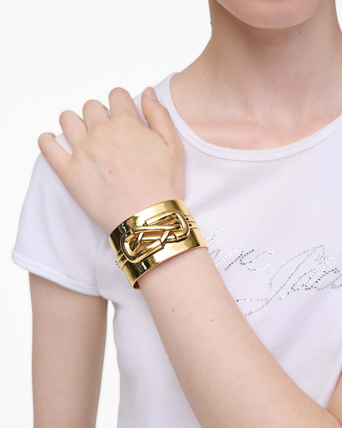 The Dual Statement Cuff Bracelet Gold Marc Jacobs