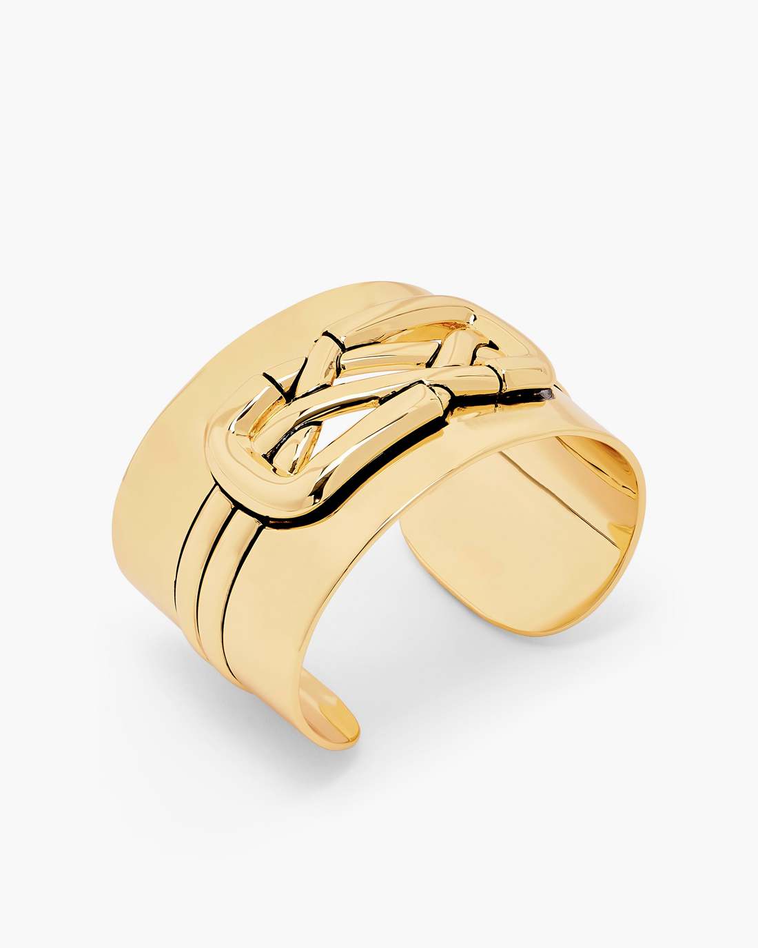 The Dual Statement Cuff Bracelet Gold Marc Jacobs