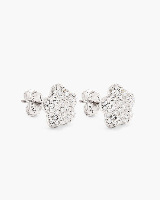 The Daisy Pave Stud Earrings Silver/Crystal Marc Jacobs