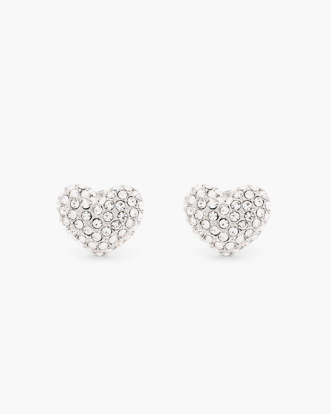 The Heart Pave Earrings Silver/Crystal Marc Jacobs