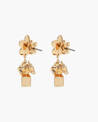 The Mini Icon Daisy Earrings Gold Marc Jacobs