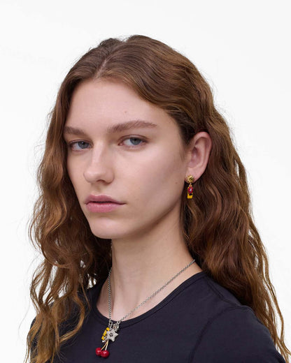 The Trinket Charm Cluster Earrings Silver/Multi Marc Jacobs