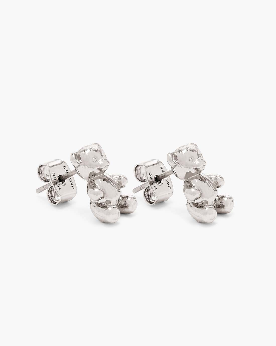 The Teddy Bear Stud Earrings Light Antique Silver Marc Jacobs