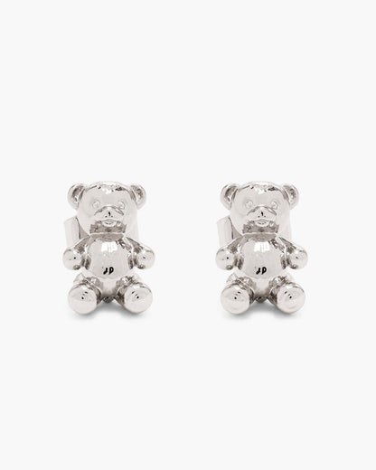 The Teddy Bear Stud Earrings Light Antique Silver Marc Jacobs