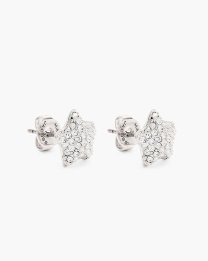 The Star Pave Stud Earrings Silver/Crystal Marc Jacobs