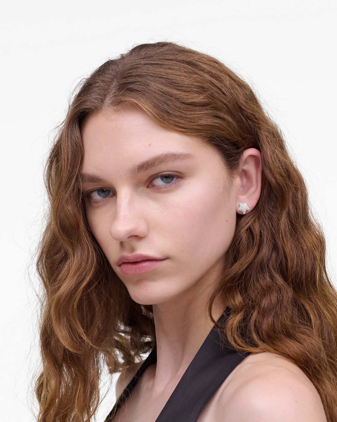 The Star Pave Stud Earrings Silver/Crystal Marc Jacobs