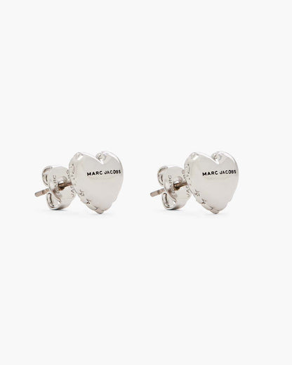 The Heart Balloon Stud Earrings Light Antique Silver Marc Jacobs