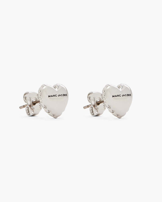 The Heart Balloon Stud Earrings Light Antique Silver Marc Jacobs