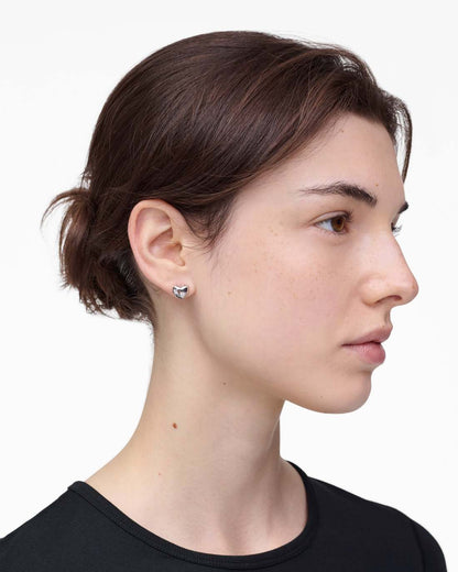 The Heart Balloon Stud Earrings Light Antique Silver Marc Jacobs