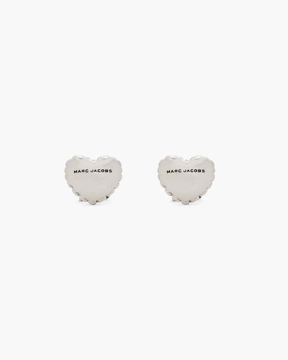 The Heart Balloon Stud Earrings Light Antique Silver Marc Jacobs