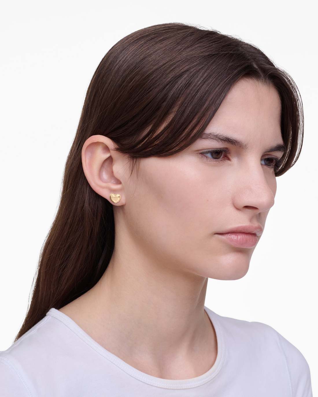 The Heart Balloon Stud Earrings Light Antique Gold Marc Jacobs