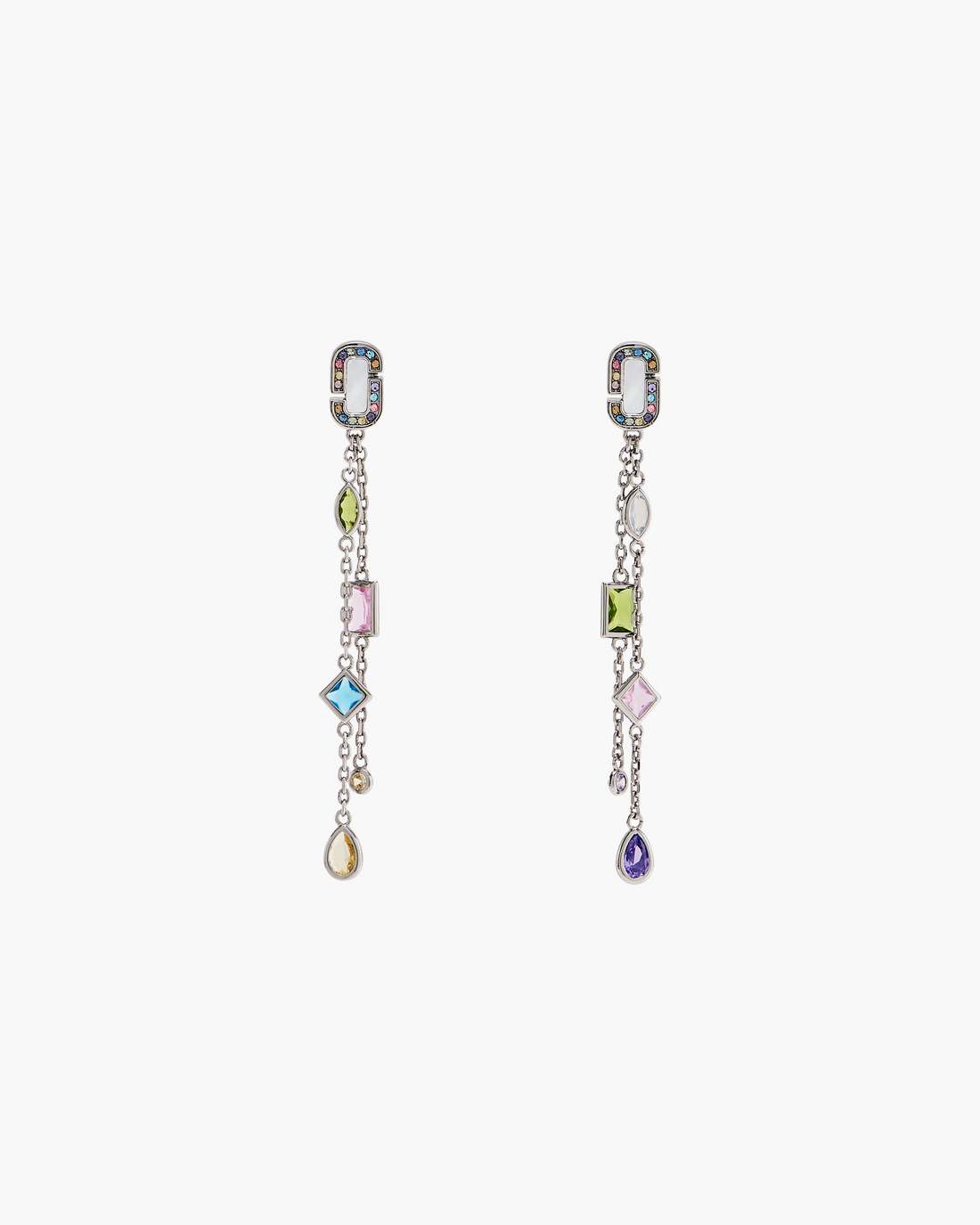 The J Marc Luxe Gem Linear Earrings Silver/Multi Marc Jacobs