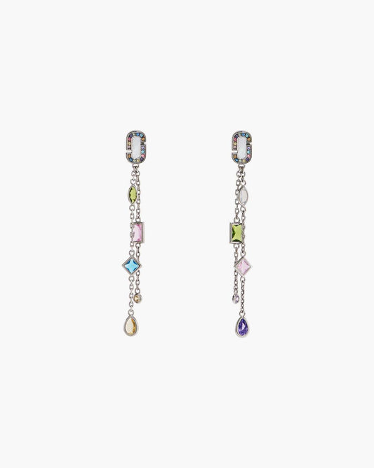 The J Marc Luxe Gem Linear Earrings Silver/Multi Marc Jacobs