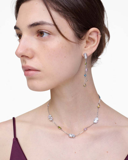 The J Marc Luxe Gem Linear Earrings Silver/Multi Marc Jacobs