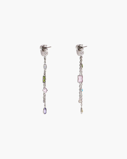 The J Marc Luxe Gem Linear Earrings Silver/Multi Marc Jacobs