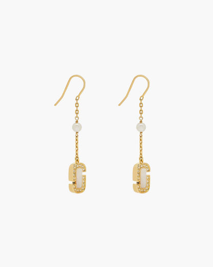 The J Marc Luxe Linear Earrings Gold/Crystal Marc Jacobs