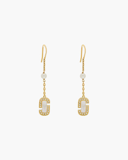 The J Marc Luxe Linear Earrings Gold/Crystal Marc Jacobs