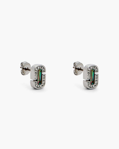 The J Marc Luxe Abalone Earrings Silver/Crystal Marc Jacobs