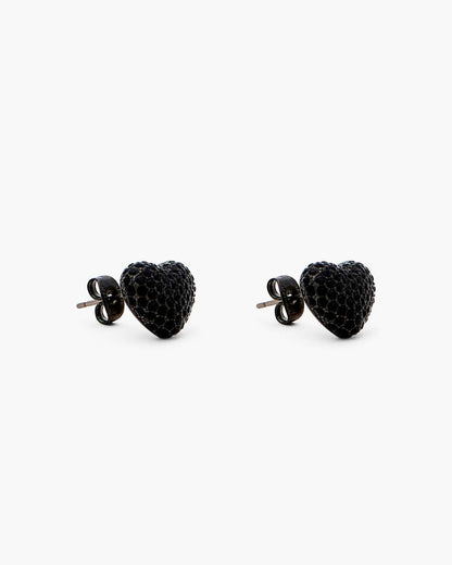 The Heart Balloon Pave Earrings Black/Black Crystal Marc Jacobs