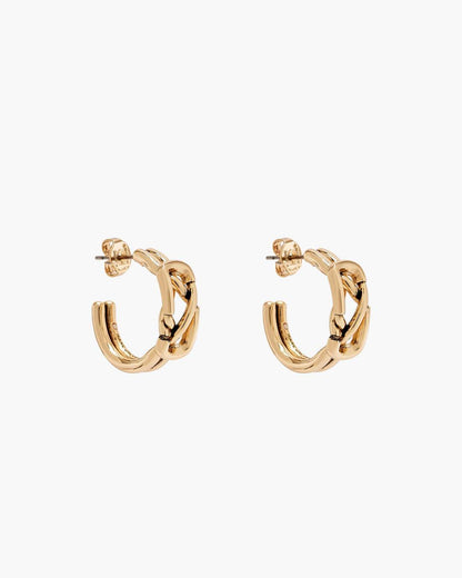 The Dual Hoop Earrings Gold Marc Jacobs