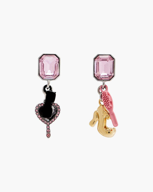 The Dollhouse Charm Earrings Silver/Multi Marc Jacobs