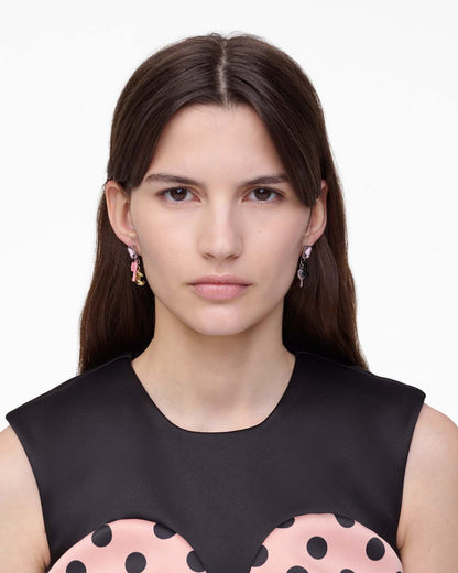 The Dollhouse Charm Earrings Silver/Multi Marc Jacobs
