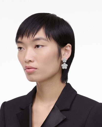 The Daisy Balloon Drop Earrings Silver/Crystal Marc Jacobs